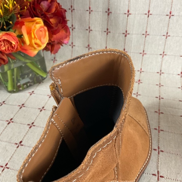 Naturalizer “Wylie” Tawny Brown Suede Wedge Platform Ankle Boots Size 6.5 - Picture 10 of 10